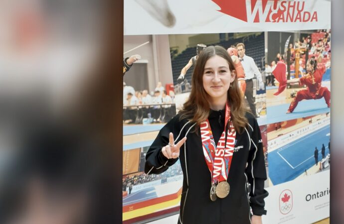 L’athlète Drummondvilloise Camélie Poirier brille à la Compétition nationale de Wushu 2024