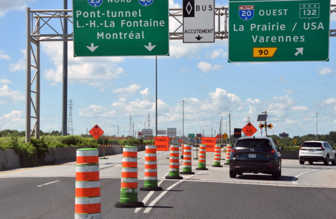 Réfection du tunnel Louis-Hippolyte-La Fontaine : quatre fins de semaine de travaux sur l&rsquo;autoroute 20 les automobilistes à planifier leurs déplacements