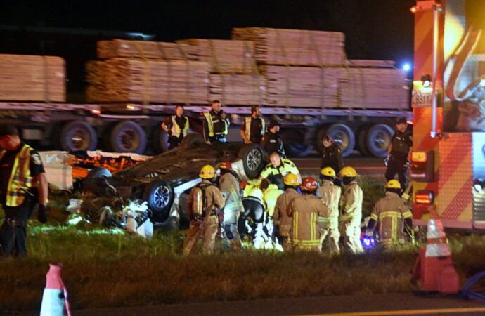 Violente collision avec un poids lourd sur l’autoroute : trois personnes blessées à Drummondville