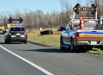 Accident : collision, sortie de route et embardée sur l’autoroute 20 à la hauteur de Drummondville