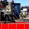 Accident majeur : un véhicule prend feu après un violent face-à-face sur l’autoroute 55