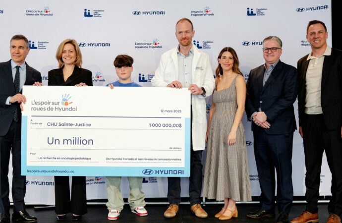 L’espoir sur roues : Un geste d’envergure, Hyundai Canada investit 1 M$ dans la lutte contre le cancer chez les enfants