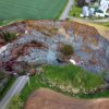 Une résidence et une route emportées par un glissement de terrain au Centre-du-Québec