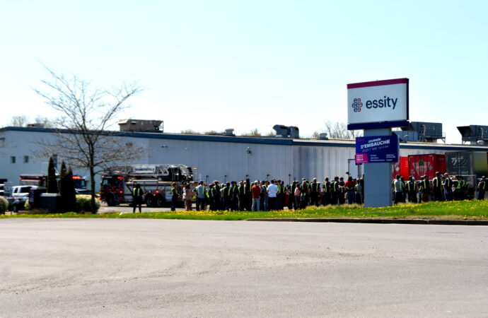 Les pompiers interviennent pour un début d’incendie chez Essity à Drummondville