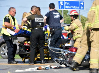 Un motocycliste blessé à la suite d’une collision à Saint-Cyrille-de-Wendover