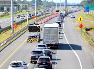 Congestion monstre sur l’A-20 à Drummondville en raison d&rsquo;un chantier autoroutier