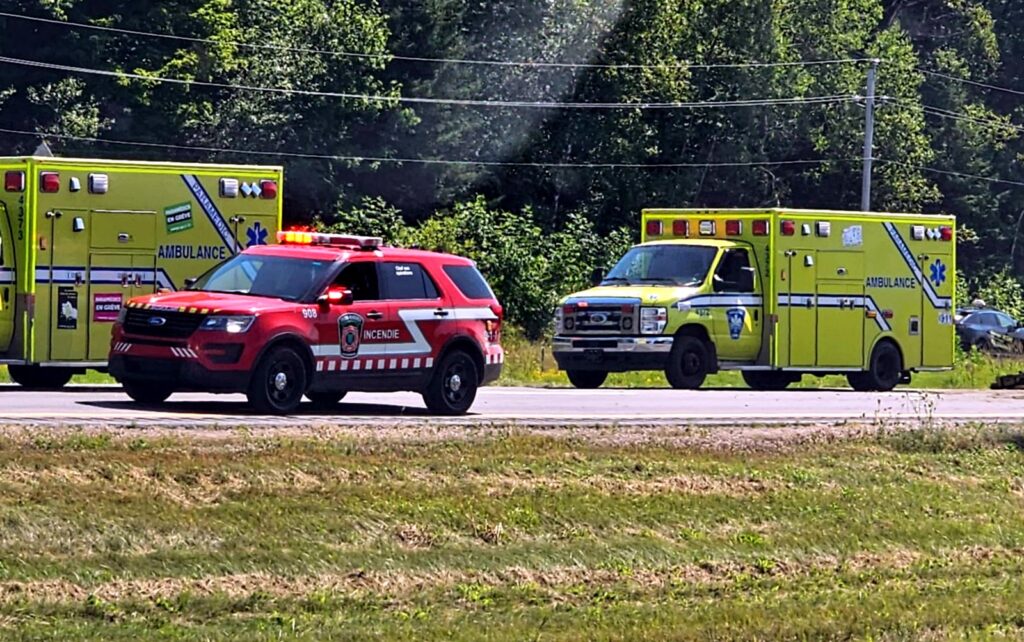 Violente collision sur l’autoroute à Trois-Rivières @ Crédit photo Yannick Tremblay Vingt55 Tous droits réservés (3)
