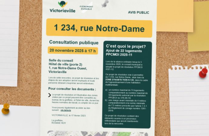 Victoriaville simplifie ses avis publics pour améliorer l’accès à l’information municipale