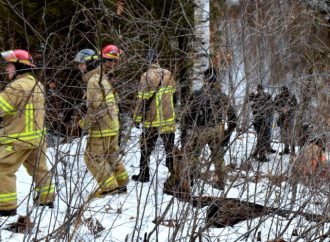 Une randonneuse secourue par le pompiers après s’être perdue dans la forêt Drummond