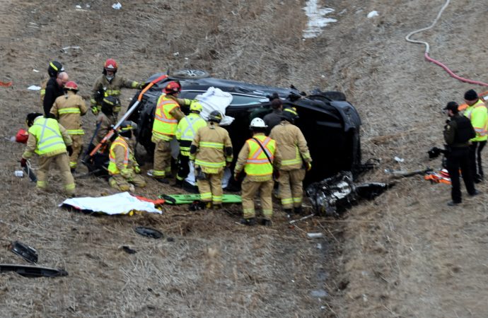 Véhicule projeté dans les airs : un automobiliste blessé après plusieurs tonneaux sur l’autoroute 20