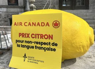Prix citron à Air Canada : un rappel de l’importance du français au Québec …comme à Drummondville