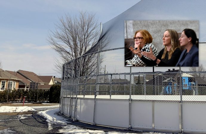 Patinoire du parc Jardin-des-Galeries : face aux nuisances sonores, la conseillère Caroline Allard passe de la parole aux actes et réclame un moratoire