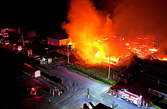 Un incendie majeur nécessite l’intervention d’une quarantaine de pompiers à Wickham