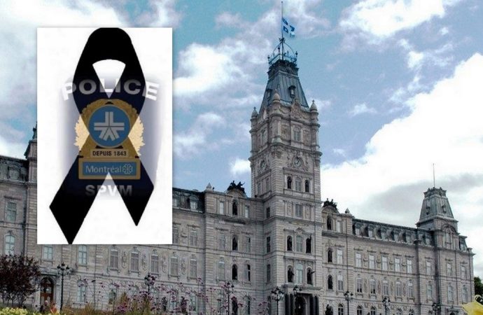 Fusillade meurtrière à Montréal : un citoyen et un policier du SPVM tués, le drapeau du Québec mis en berne