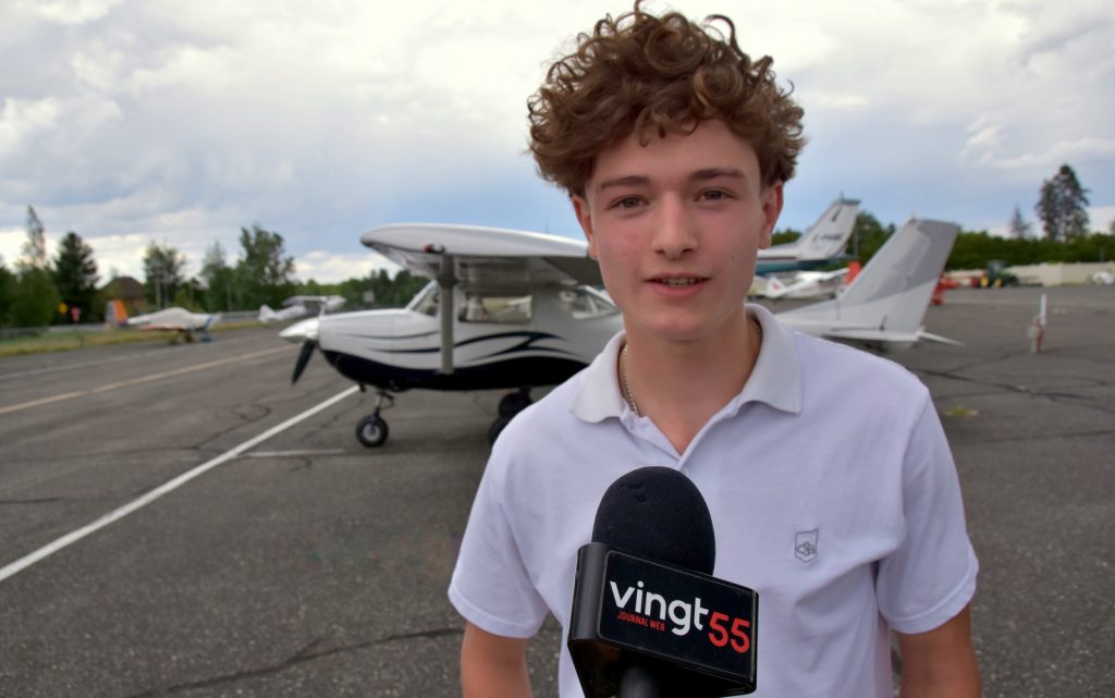Un exploit peu commun Joey Carrier, 16 ans, devient pilote solo @ Crédit photo Éric Beaupré Vingt55. Tous droits réservés (7)