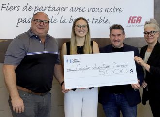 Initiative Détaillants Loto-Québec : IGA extra remet 5 000 $ au Comptoir alimentaire Drummond