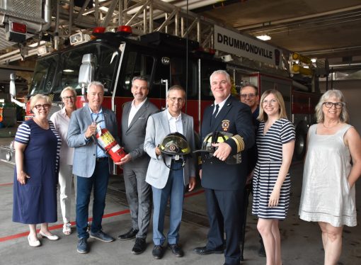 Drummondville inaugure une caserne modernisée et confirme la construction de deux nouvelles casernes