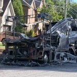 Un imposant motorisé et un projet de vacances partent en fumée à Drummondville @ Crédit photo Eric Beaupré Vingt55 Tous droits réservés (1)