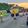 Violente collision sur l’autoroute 20 : un camion atténuateur d’impact percuté par un camion-citerne
