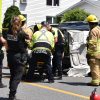 Capotage : trois véhicules impliqués, une conductrice transportée à l’hôpital à Drummondville