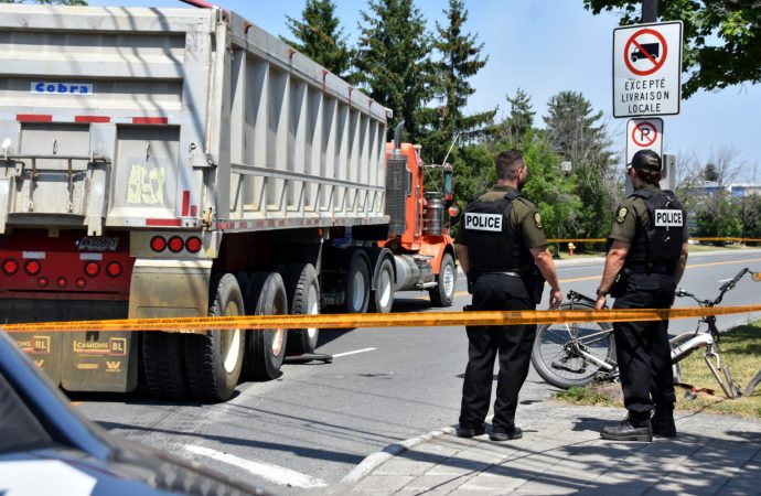 Un cycliste grièvement blessé dans une collision avec un poids lourd à Drummondville
