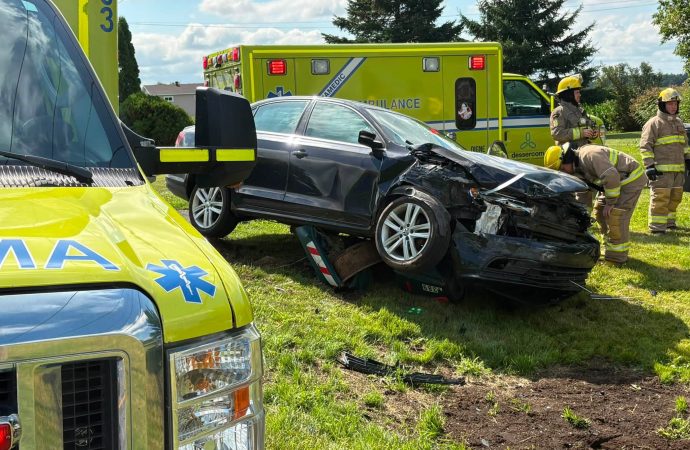 Collision sur la route 122 : deux personnes blessées à Saint-Edmond-de-Grantham