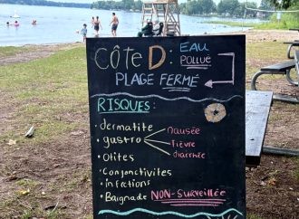 Impropre à la baignade : la plage publique de Drummondville de nouveau fermée