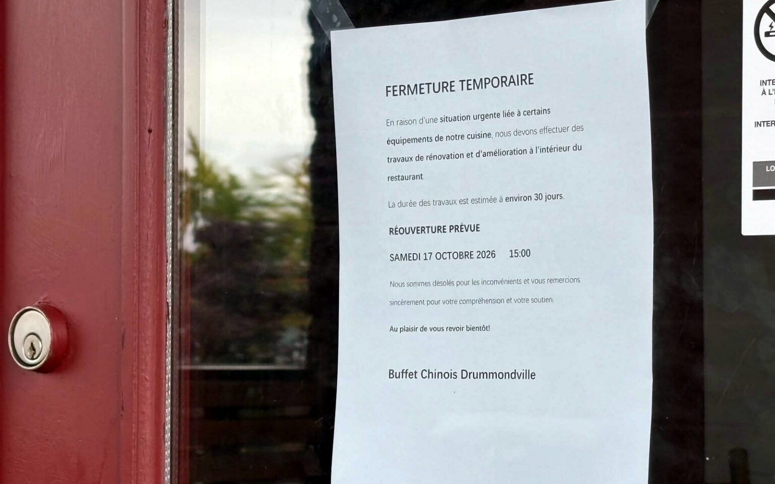 Buffet Chinois Drummondville : infractions et permis suspendu, la ...