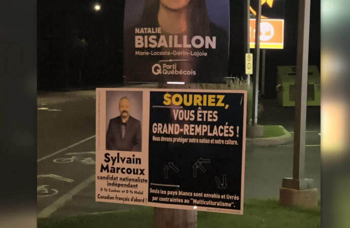 Sylvain Marcoux mise sur une campagne d’affichage nationaliste dans Marie-Lacoste-Gérin-Lajoie