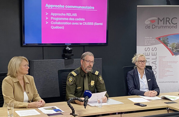 Criminalité, prostitution, itinérance et accidents : la Sûreté du Québec et la MRC de Drummond présentent leur bilan