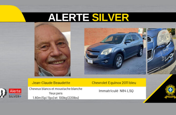 Disparu depuis plusieurs jours : La SQ demande l’aide de la population pour retrouver Jean-Claude Beaudette, 79 ans, de Drummondville